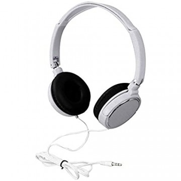 3.5mm Headset mit Kabel Over Ear kopfhörer Kabel Surround Sound Crystal Clear Surround Sound für iPhone iPod iPad MP3 Huawei Samsung (Weiß)