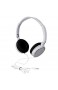 3.5mm Headset mit Kabel Over Ear kopfhörer Kabel Surround Sound Crystal Clear Surround Sound für iPhone iPod iPad MP3 Huawei Samsung (Weiß)