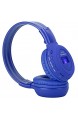 Annjom Audio-Qualität Super Bass CD Drahtloser Bluetooth-Kopfhörer Surround-Stereo-Kopfhörer mit hoher Empfindlichkeit für zu Hause im Freien im Büro (Blue)