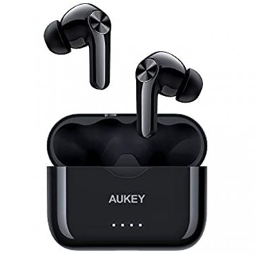 AUKEY Bluetooth Kopfhörer Kabellos In Ear mit Kräftigem Bass USB-C Quick Charge IPX5 Wasserdicht Integriertem Mikrofon Sport Ohrhörer 25 Std. Laufzeit Bluetooth 5