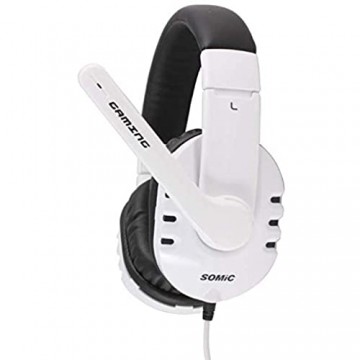 Drahtlose KopfhörerVirtual 7.1 Surround USB Gaming Kopfhörer 2 9 Meter Langes Kabel-Headset Mit Mikrofon Lautstärkeregler (Size:Small; Color:White)