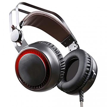 Gaming Headset mit 7.1 Virtual Surround Sound Super Bass Stereo-USB-Kopfhörer mit Mikrofon-Lautstärkeregler