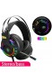 Gaming Headset Stereo Surround Sound Gaming-Kopfhörer Mit RGB Light & Adjustable Mic Geeignet Für PS4 PC Xbox One Laptop Mac