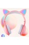 Josopa Kabelloser Headset-Stereo-Surround-Kopfhörer Geräuschunterdrückung über Ohrkopfhörer mit Mikrofon Bass-Surround 7-Farben-LED-Licht Ohrenschützer mit Weichem Speicher 3. 5-Mm-Audio-Stecker