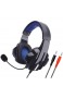 KIMX PC-Kopfhörer mit Geräuschunterdrückung Gaming-Kopfhörer mit 3 5 mm Surround-Audio Gaming-Kopfhörer mit flexibler Lautstärkeregler (schwarz)