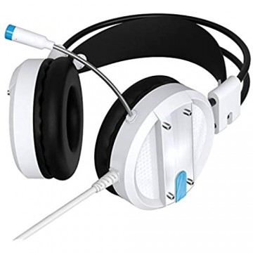 L.BAN Kabelgebundenes Gaming-Headset Surround-Stereo-LED-Kopfhörer mit Mikrofonlautstärkeregler für PC-Desktop