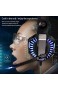Mengen88 Stereo-Gaming-Headset 3D-Surround-Sound-Komfort-Rauschunterdrückung über Kopfhörer mit Mikrofon und LED-Licht kompatibel mit PC Laptop PS4 usw.