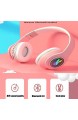 Qiutianchen Gaming Headset Surround Sound PC-Kopfhörer mit Noise-Cancelling Mikrofon Atem LED-Leuchten for Laptops Computer Mac - Pink A (Color : A)