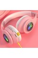 Qiutianchen Gaming Headset Surround Sound PC-Kopfhörer mit Noise-Cancelling Mikrofon Atem LED-Leuchten for Laptops Computer Mac - Pink A (Color : A)