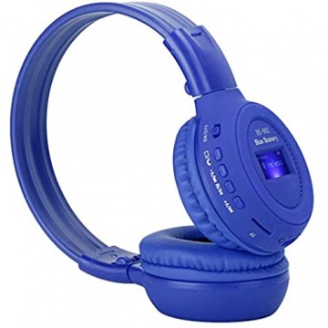 Rodipu High-Fidelity-Stereo-Surround-Super-Bass-Kopfhörer omnidirektionaler Mikrofon-Design-Kopfhörer drahtloses Bluetooth für zu Hause im Büro im Freien (Blue)