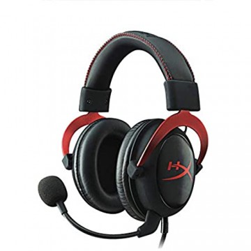 TWW Kopfhörer Hi-Fi-Erlebnis USB-Soundkarte Kabelgesteuerter Subtiler Sound Surround-Sound-Kopfhörer Komfortable Ohrenschützer Robuste Kopfhörer Rot