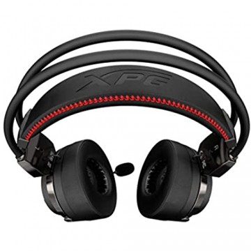 XPG Precog Gaming-Headset mit Mikrofon Hi-Fidelity Dual Treiber 7.1 Virtual Surround Sound (XPG Precog) Einheitsgröße schwarz