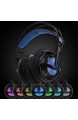 YOBAIH Kopfhörer 7.1 Surround Sound Headset Elastische Aufhängung Stirnband-Kopfhörer mit Licht for PC/Laptop Headset