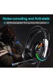 ZDZHU High-End Gaming Headset - Hervorragende Gaming-Kopfhörer für PS4 Xbox One PC-Gaming-Kopfhörer Stereo-Bass-Surround-Sound schalldichte Mikrofone