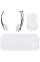kria dehnbare Headset-Kopfhörer-Abdeckungen für Telefon-Headset Computer-Headset Call-Center-Headset Ohrmuschel-Abdeckung passend für 3 2-6 3 cm Kopfhörer-Ohrpolster 200 Stück weiß