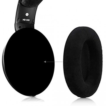 kwmobile 2X Ohrpolster kompatibel mit Sennheiser HD 559/569 / 599 Kopfhörer - Velours Ersatz Ohr Polster Overear Headphones