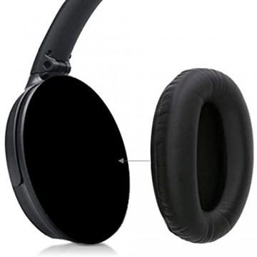 kwmobile 2X Ohrpolster kompatibel mit Sony MDR-1000X / WH-1000XM2 Kopfhörer - Kunstleder Ersatz Ohr Polster für Overear Headphones