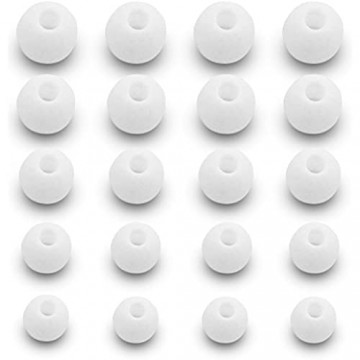 MMOBIEL 10 Paar Silikon Ohrstöpsel Set kompatibel mit Diverse Kopfhörer (Weiß)