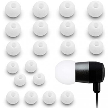 MMOBIEL 10 Paar Silikon Ohrstöpsel Set kompatibel mit Diverse Kopfhörer (Weiß)