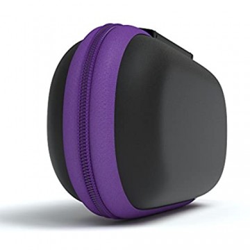 EAZY CASE Universal Tasche für In-Ear Kopfhörer mit Netzfach - Hardcase Aufbewahrungsbox Schutztasche mit umlaufenden Reißverschluss extra klein oval Lila