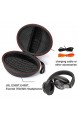 Harte Reisetasche für JBL Everest 700/300 E45BT E55BT drahtlose Bluetooth-Ohrhörer und Zubehör - Schwarz (schwarzes Futter)