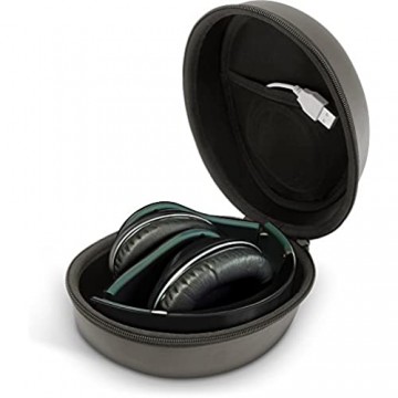 iGadgitz U5415 EVA-Reißverschluss mit Hartschalenkoffer für faltbare Over-Ear-Kopfhörer - Schwarz