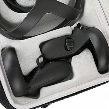 Khanka Case Tasche Schutzhülle für Oculus Quest/Quest 2 VR Gaming Headset 64GB 256GB. (Schwarz/Weiss)