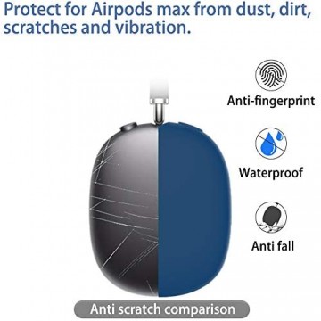 Kompatibel mit Apple AirPods Max Silikon-SchutzhüLle Tasche für Air Pods Max Kopfhörer Staub und Scratch-Stoßfest hülle Für Apple AirPod Max (Blue)