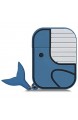 kwmobile Hülle kompatibel mit Apple AirPods Kopfhörer - Silikon Schutzhülle Case Cover Airpod Wal Blau Weiß Schwarz