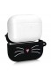 kwmobile Hülle kompatibel mit Apple AirPods Pro Kopfhörer - Silikon Schutzhülle Case Cover Katze Schwarz Weiß