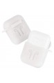 NALIA Silikonhülle kompatibel mit AirPods 1 & 2 Stoßfeste Schutzhülle mit Karabiner Front-LED sichtbar Slim Case unterstützt Kabelloses Laden 6 in 1 Hülle Kopfhörer Schutz Tasche Farbe:Weiß
