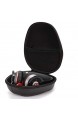 Tebery On-Ear/Over-Ear Kopfhörer Tasche (Hardcase zur Aufbewahrung anpassbar an verschiedene Kopfbügel-Breiten Travel Case mit Reißverschluss und Zubehör-Netzfach Headphone Box) schwarz