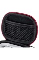 Thomson In-Ear-Kopfhörer Tasche mit Kabel-Aufwickler (robustes Hard-Case zur Ohrhörer-Aufbewahrung 2-Wege-Reißverschluss Zubehör-Netzfach Karabinerhaken Innenmaß 6 5x 8 6x 2 cm) rot/schwarz