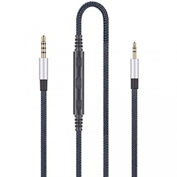 3 5 mm auf 2 5 mm Stecker Audio-Ersatzkabel kompatibel mit Bose oe2 oe2i AE2 QC35 Kopfhörer Fernbedienung Lautstärkeregler und Inline-Mikrofonkabel kompatibel mit iPhone iPad Apple-Geräten