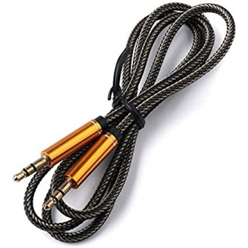 3 5mm Stereo Stecker Stecker auf Stecker Jack Kabel 1 M Audio Kopfhörer Verlängerungskabel (Gold)