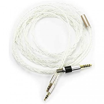 Ablet HiFi-Kabel mit 4 4 mm symmetrischem Stecker für Beyerdynamic T1 2nd T5p Second Generation Kopfhörer und Sony WM1A NW-WM1Z PHA-2A versilbertes Audiokabel