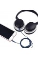 Adhiper Ersatz-Audiokabel für Kopfhörer mit Lautstärkeregler und Mikrofon kompatibel mit Bose On-Ear 2/OE2i/QC25/QC35/SoundTrue Headsets Dunkelblau