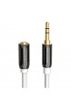deleyCON 0 5m Stereo Audio Klinken Verlängerungskabel - 3 5mm Klinken Buchse zu 3 5mm Klinken Stecker - AUX Kabel Metallstecker - Weiß