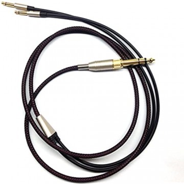 Ersatz-Audio-Upgrade-Kabel kompatibel mit Denon AH-D600 AH-D7200 AH-D7100 AH-D9200 AH-D5200 Meze 99 Classics Focal Elear Kopfhörer Schwarz 3 m