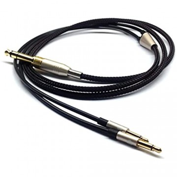 Ersatz-Audio-Upgrade-Kabel kompatibel mit Denon AH-D600 AH-D7200 AH-D7100 AH-D9200 AH-D5200 Meze 99 Classics Focal Elear Kopfhörer Schwarz 3 m