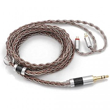 Linsoul TRIPOWIN C8 8-Core Silver Copper Foil Braided Earphone Replacement Upgrade Cable Tinsel Silver Copper Wire for KZ ZSN Pro ZS10 Pro NF2u QDC IEMs (with Mic 3.5mm Plug 2 pin 0.78mm)