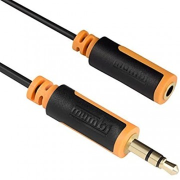 mumbi Audio Klinken Verlängerungskabel - 3.5mm Klinke auf 3.5mm Klinkenkupplung mit vergoldeten Steckern 5m