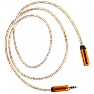 P Prettyia 8 Farben 3 5 Mm Stecker auf Buchse Stereo Audio Kopfhörer Verlängerungskabel Kabel 1m Neu - Orange