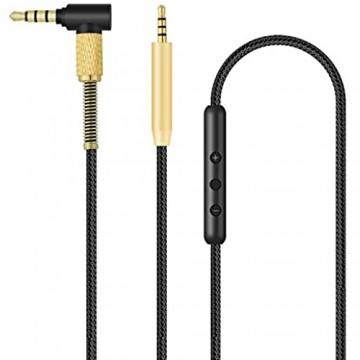 QC25 Kabel Upgrade Kopfhörer Ersatzkabel mit Mikrofon und Lautstärkeregler für Bose Quietcomfort QC25/QC35 II/Soundtrue/Soundlink/On-Ear 2/OE2I/Bose 700-Headset Audio Aux Kabel für Android/iPhone