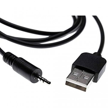 vhbw USB Klinke Ladekabel passend für JBL Synchros E50BT E50 E40BT E40 J56 J56BT Kopfhörer - USB auf AUX Klinkenstecker - Überarbeitete Version