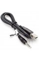 vhbw USB Klinke Ladekabel passend für JBL Synchros E50BT E50 E40BT E40 J56 J56BT Kopfhörer - USB auf AUX Klinkenstecker - Überarbeitete Version