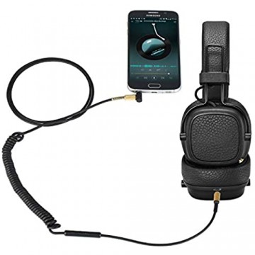 Yizhet Ersatz Audio Kabel Kompatibel mit Marshall Monitor Marshall Major Kopfhörer 3 5mm Männlich zu Männlich Stecker Volumen Steuerung Kabel mit Mikrofon Lautstärkeregler für Smartphone