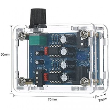 47 Ampere DIY NE5532 Hi-Fi Kopfhörerverstärker-Kit mit transparentem Gehäuse DC9V-18V