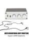 PUSOKEI Glasfaser-Decoder DAC-Decodierung Audio-Decoder mit Glasfaser/Koax + PC-USB-Eingang/Kopfhörerverstärker für 3 5-mm-Kopfhörer(Silber)