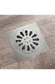 CCLLA Duschabflussabdeckung quadratischer kreisförmiger Bodenablauf aus Edelstahl 304 150 * 150 mm Deodorant-Bodenablauf mit großer Verdrängung